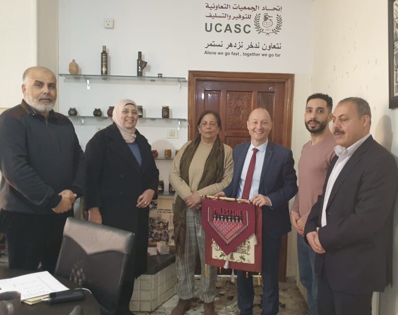 With the Co-Operative Union Of Palestine in Ramallah