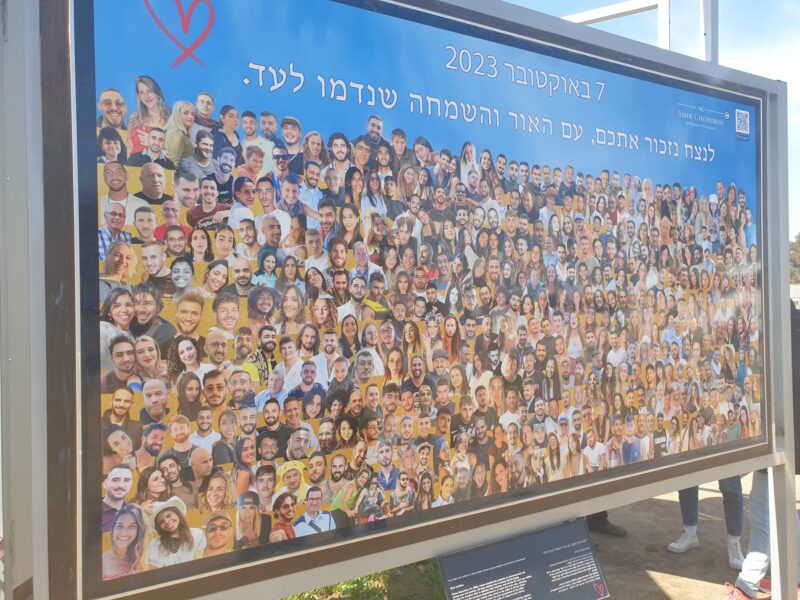 Nova Musical Festival site photo of nearly 400 people who were murdered